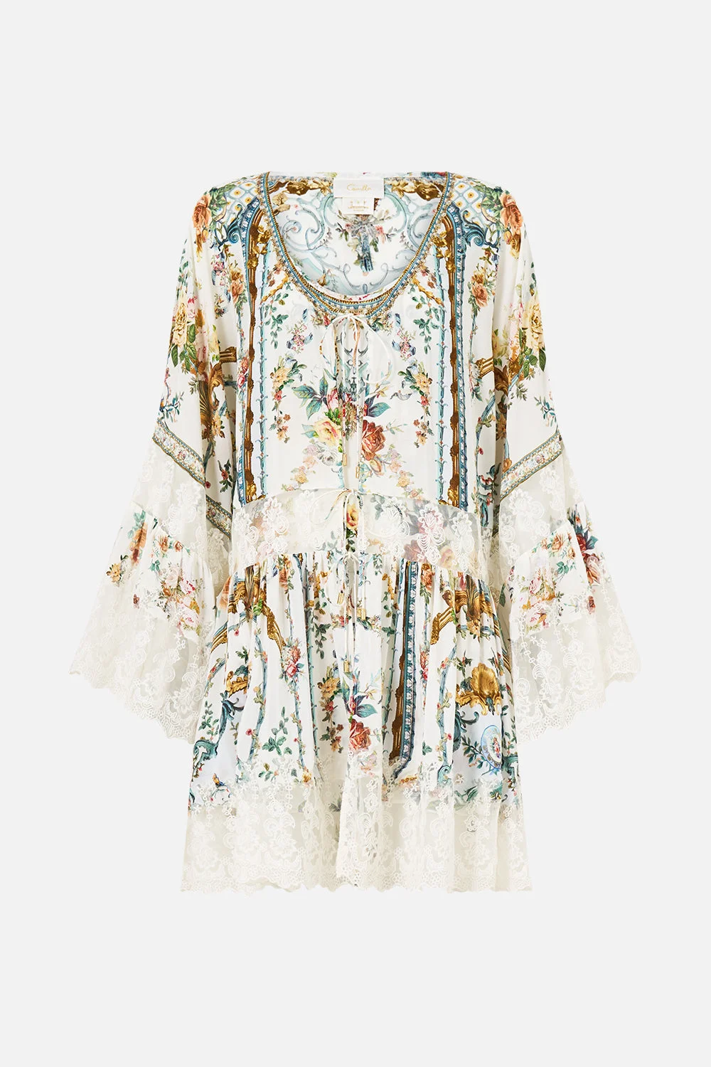TIE FRONT RUFFLE DRESS BALLAD OF THE BIBLIOTHÈQUE - 1