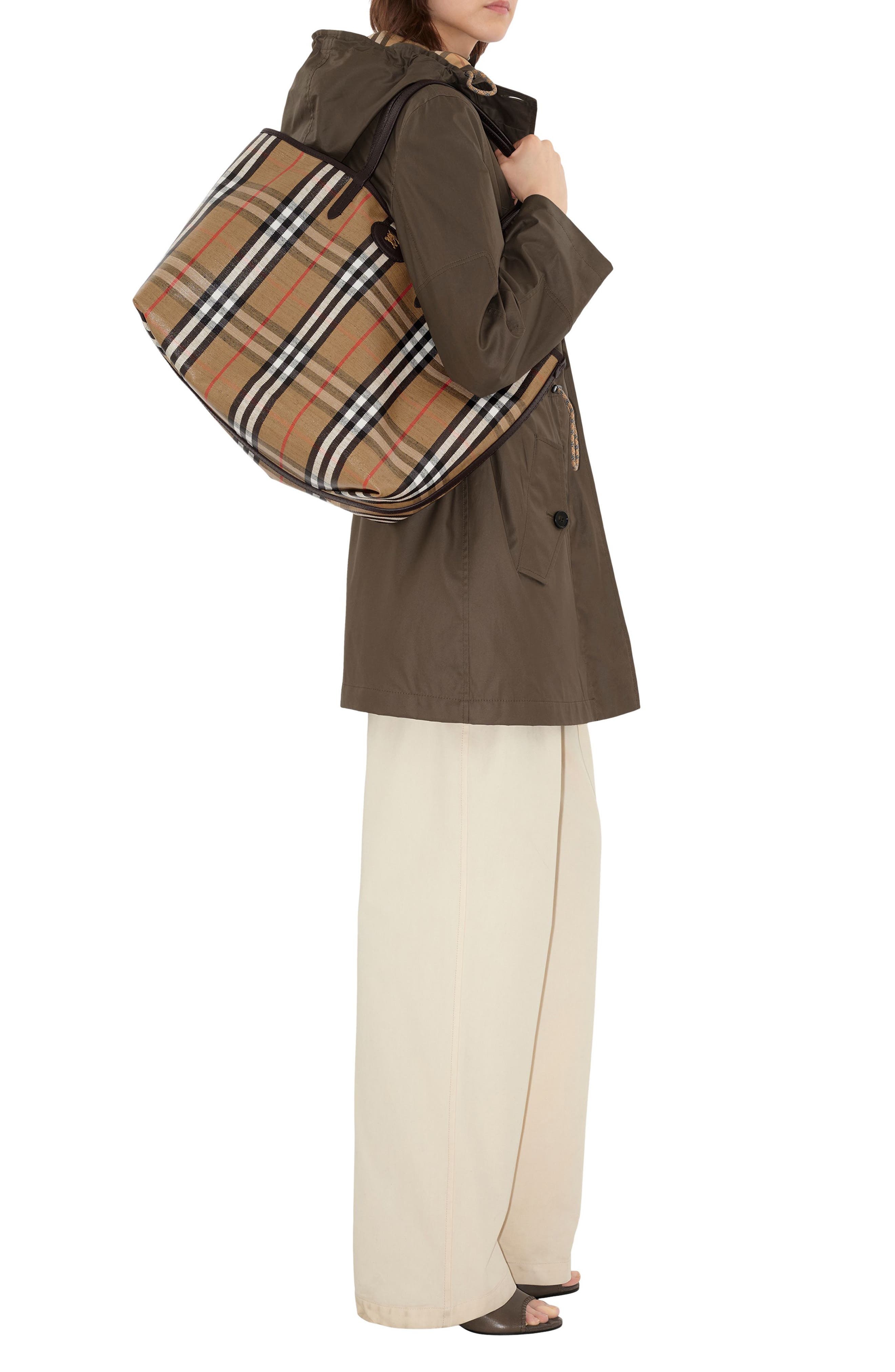 burberry Medium Highlands Coated Canvas Tote in Sand at Nordstrom - 6