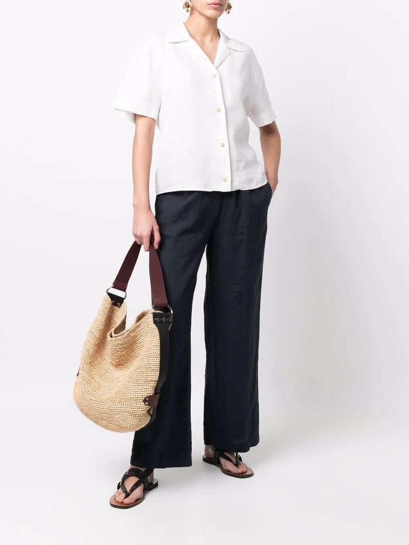 Aspesi wide-leg linen trousers outlook