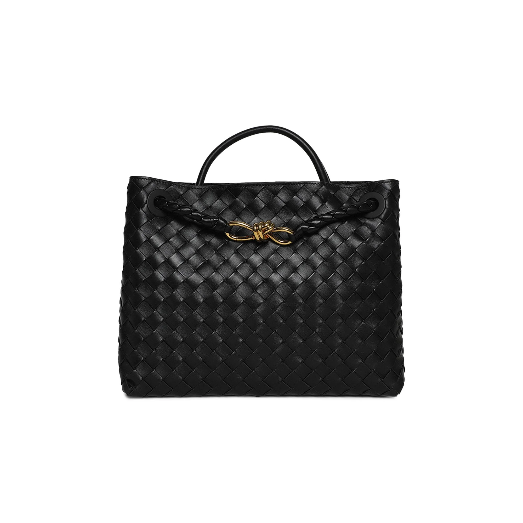 Bottega Veneta Medium Andiamo Bag 'Black/Brass' - 1