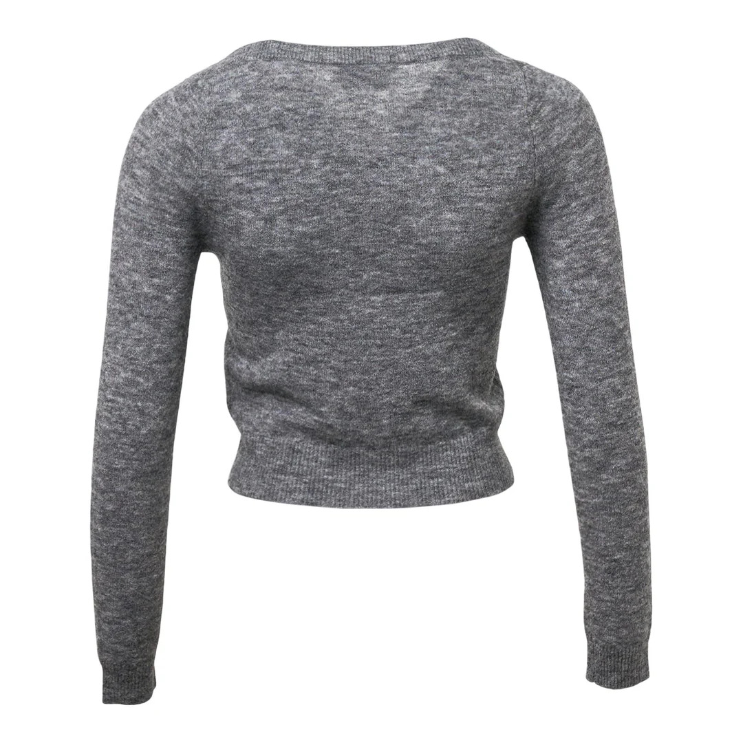 Wide Round Neck Fitted Cardigan - 2