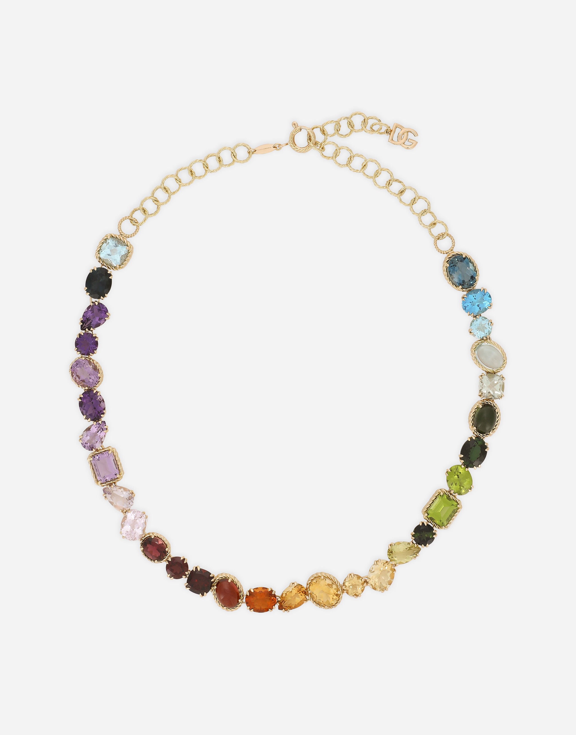 Necklace with multi-colored gems - 1