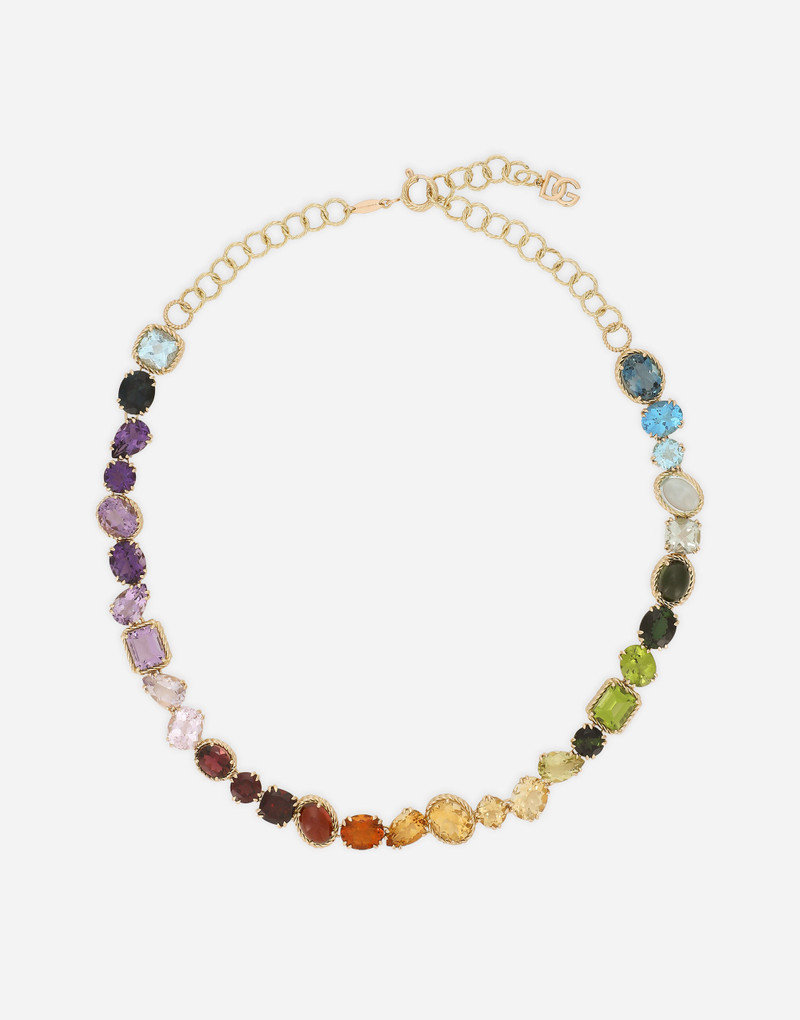 Necklace with multi-colored gems 1