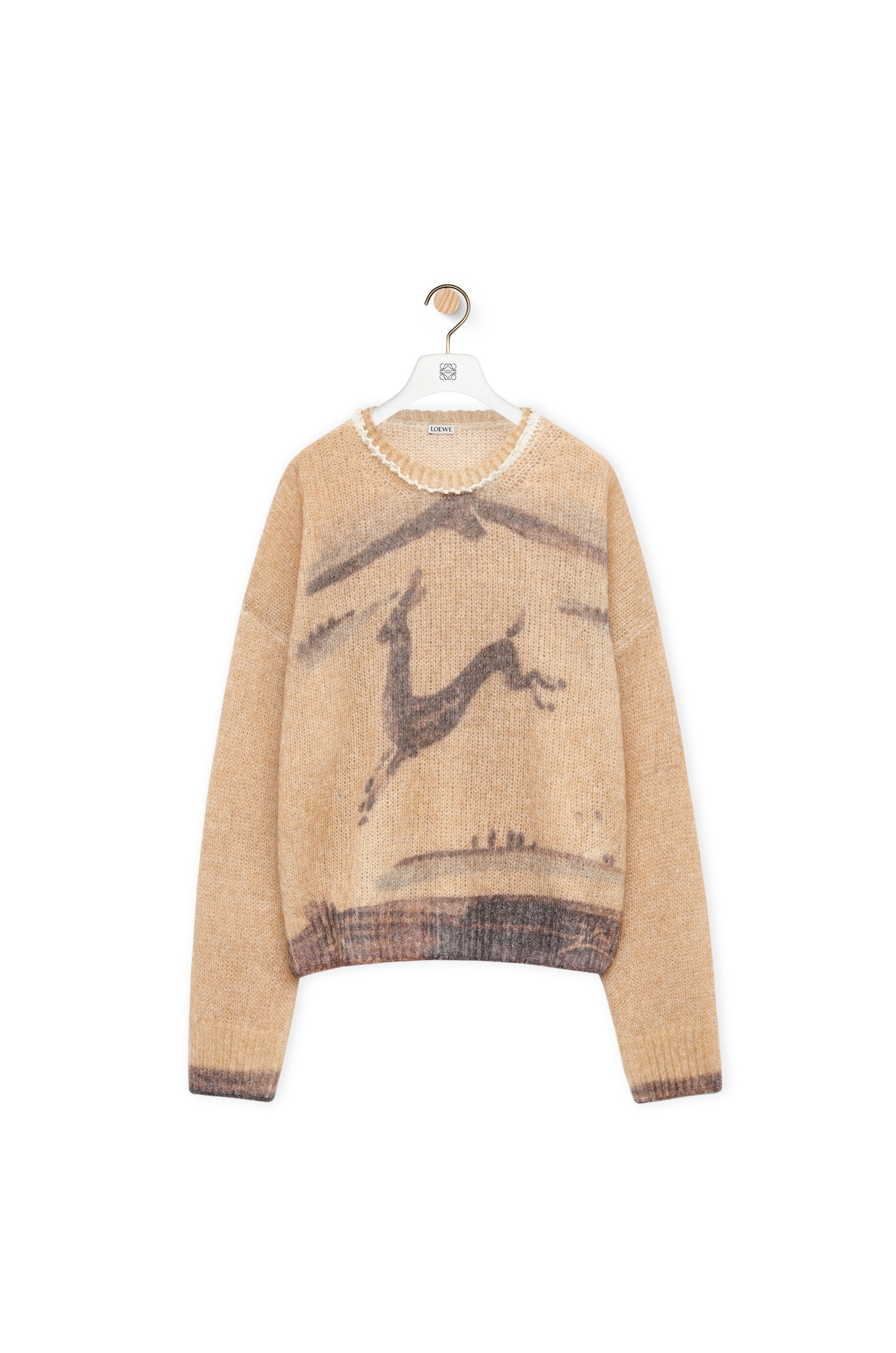 Deer sweater in mohair and wool blend - 1