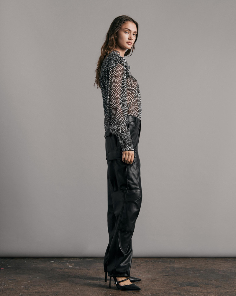 Sands Faux Leather Cargo Pant Relaxed Fit Pant 4