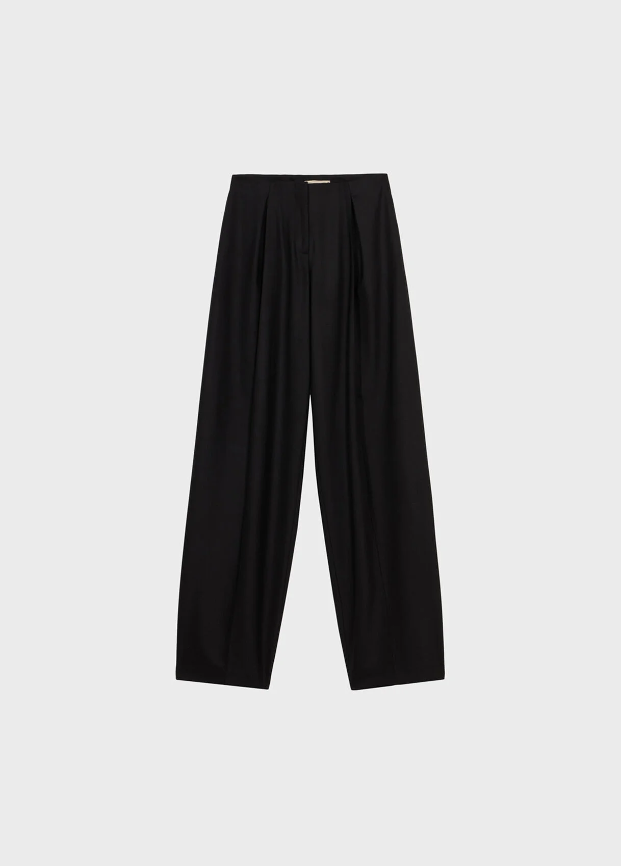 WIDE LEG WOOL TWILL PANTS - 1