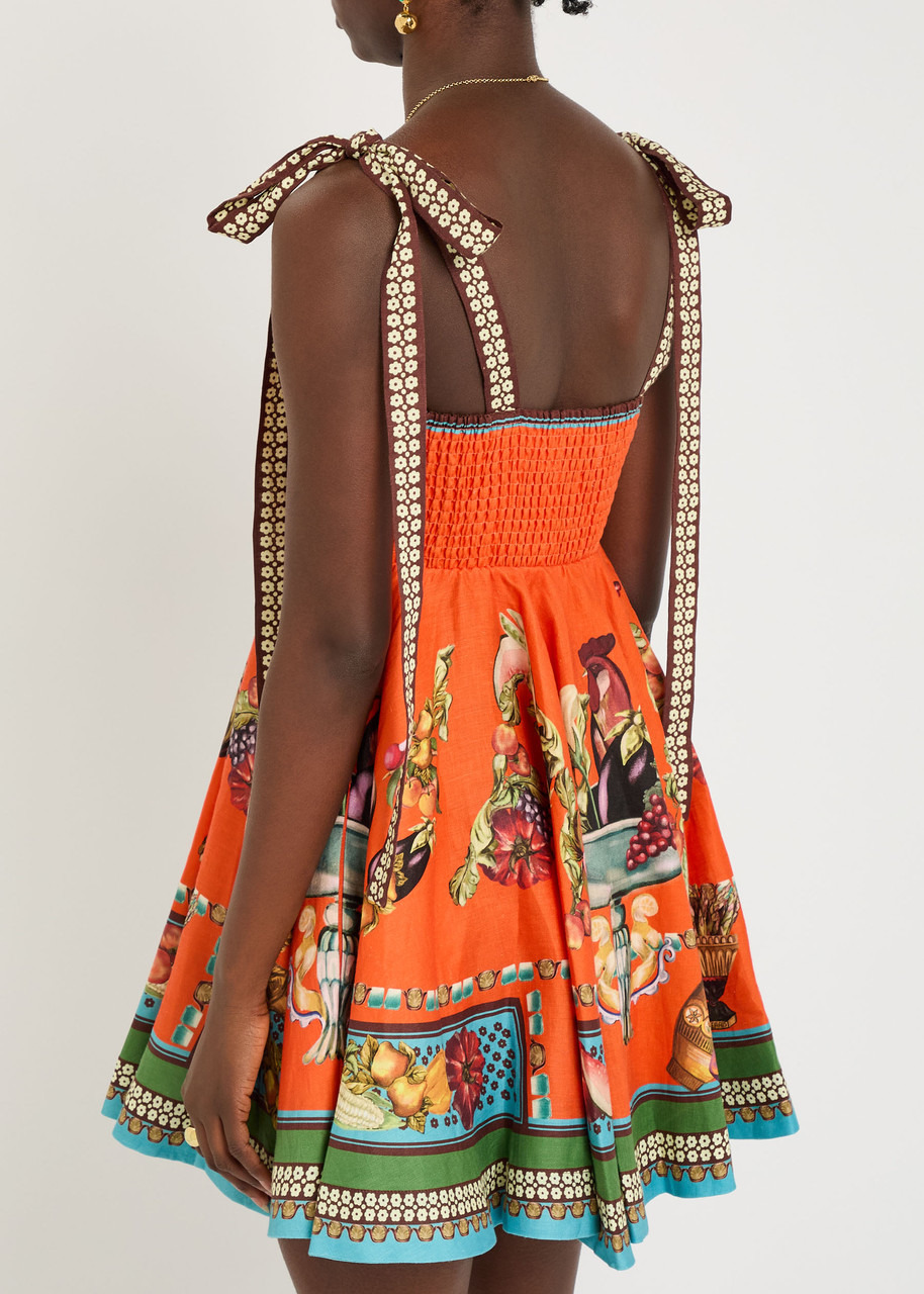 Alemais Rocco Printed Linen Mini Dress - 3