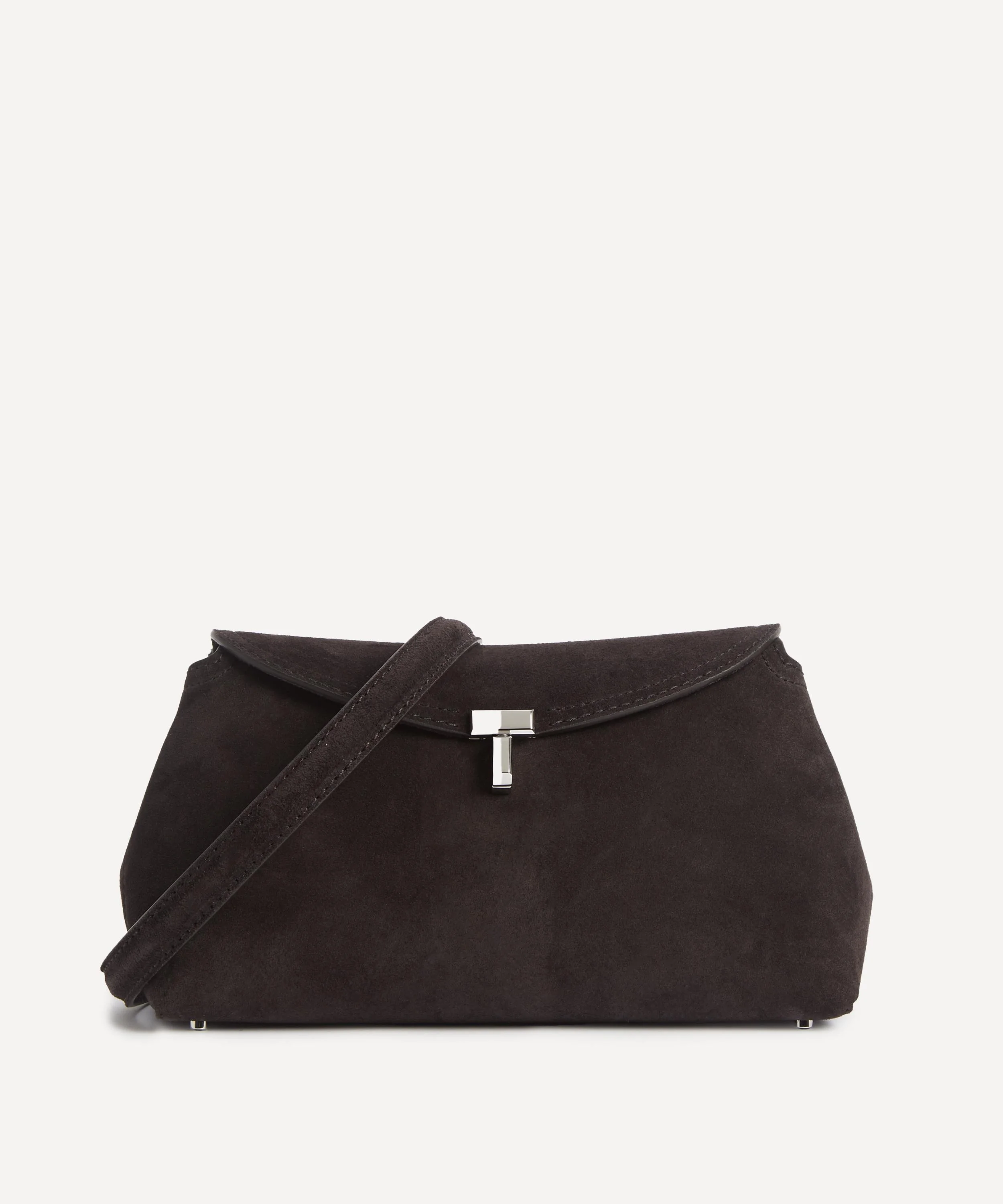 T-Lock Suede Clutch Bag - 1