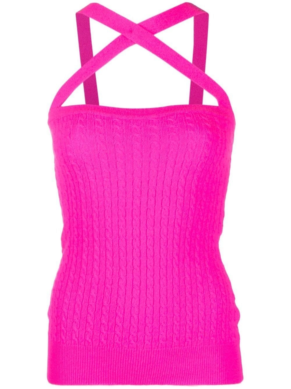 cable-knit halterneck top - 1