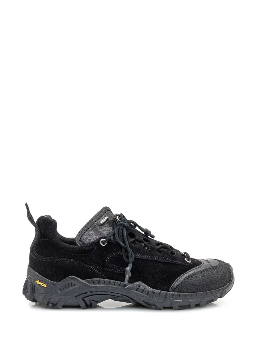 Our Legacy Our Legacy Black Suede Leather Sneakers With Vibram Sole - 1