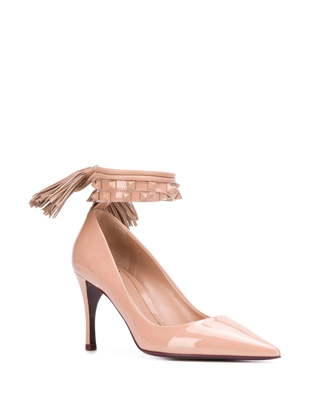 Rockstud wraparound tassel pumps - 2