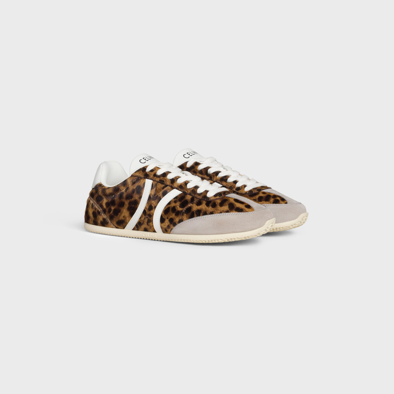 CELINE JOGGER LOW LACE-UP SNEAKER IN Leopard printed hairy calfskin and calfskin 2