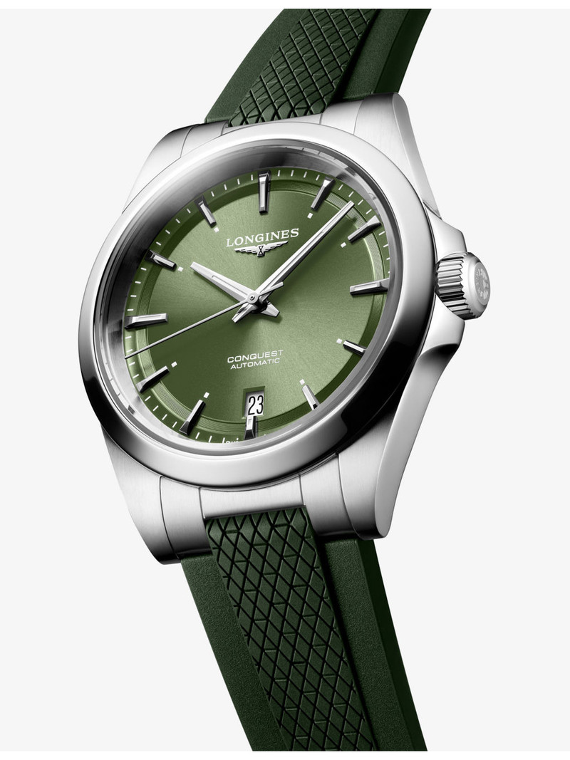 Longines L3.720.4.02.9 Conquest Stainless-Steel and Rubber Automatic Watch outlook