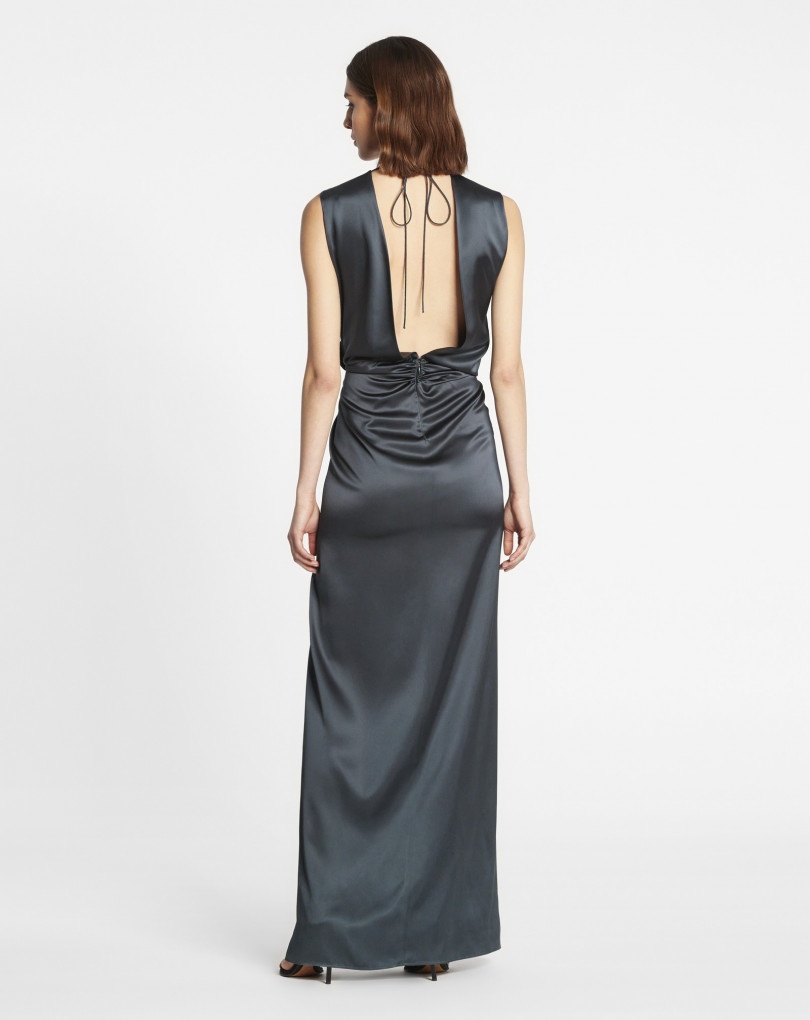 LONG DRAPED DRESS - 3