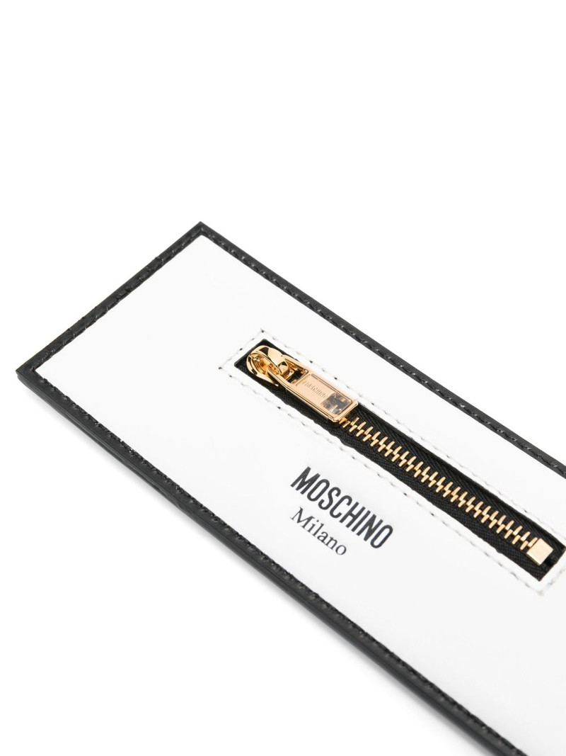 Moschino slogan-print keyring outlook