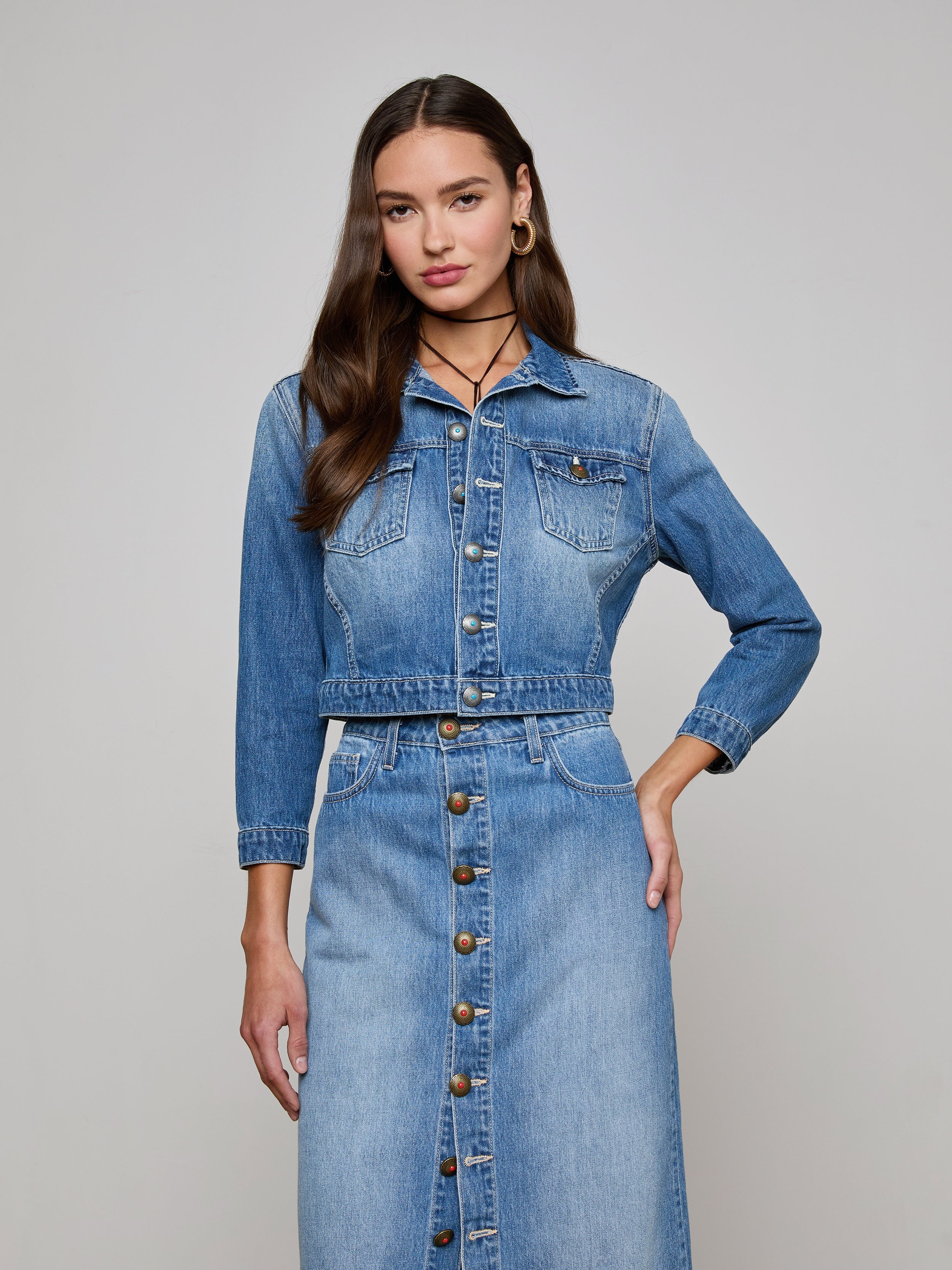 Koda Cropped Denim Jacket - 2