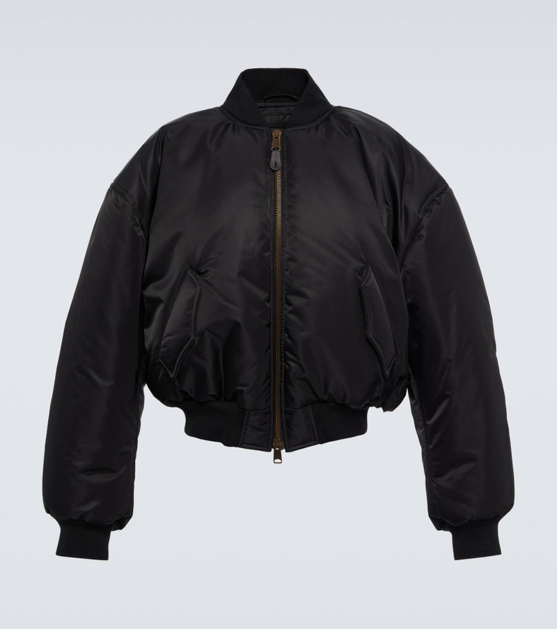 Padded nylon bomber jacket 1