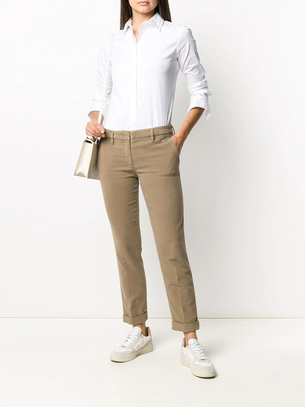 mid-rise tapered-leg trousers - 2