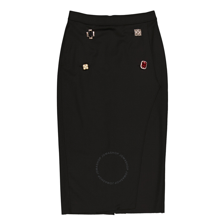 Vetements Ladies Black Fancy Button Skirt, Size X-Small - 5