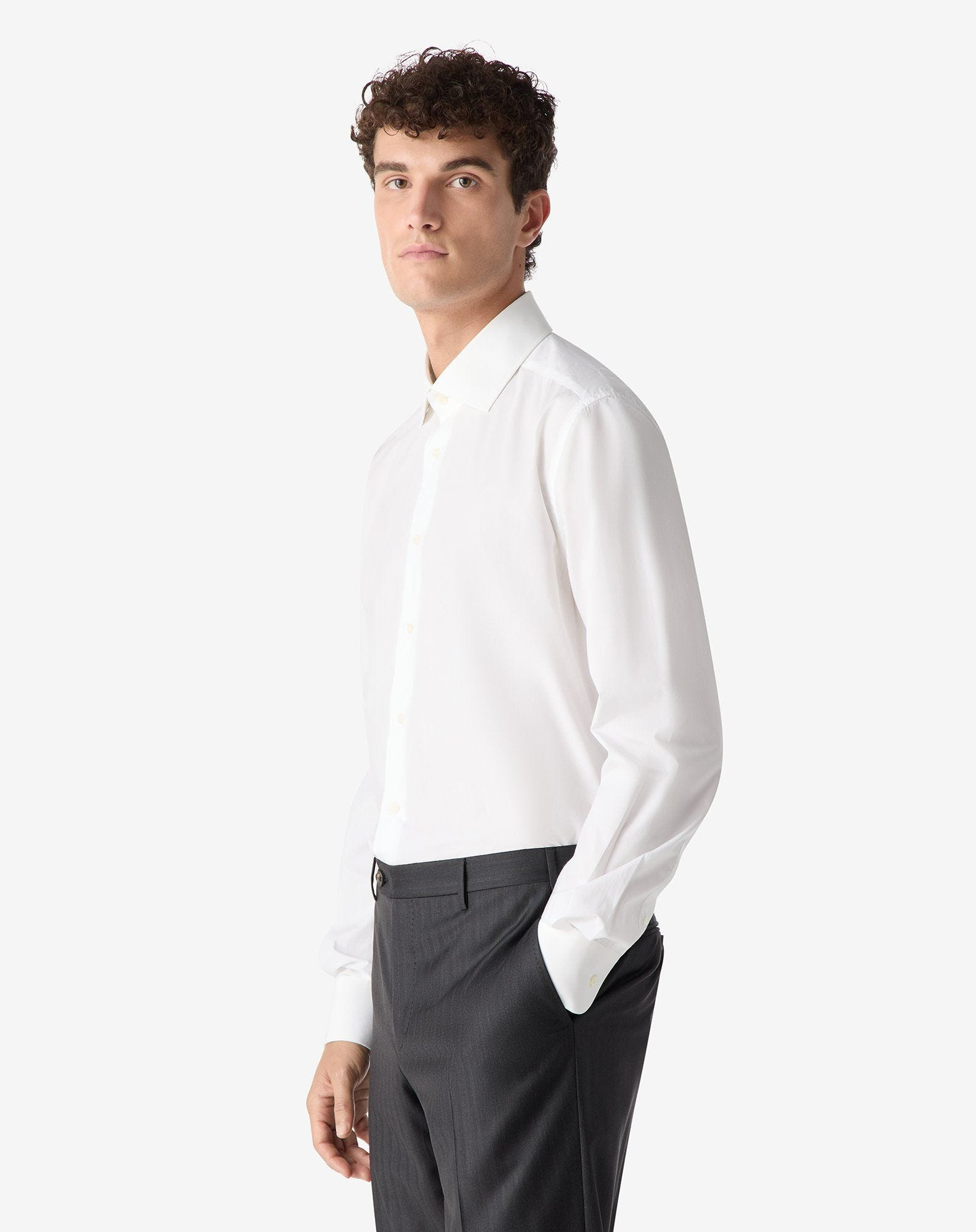 White cotton poplin shirt - 2