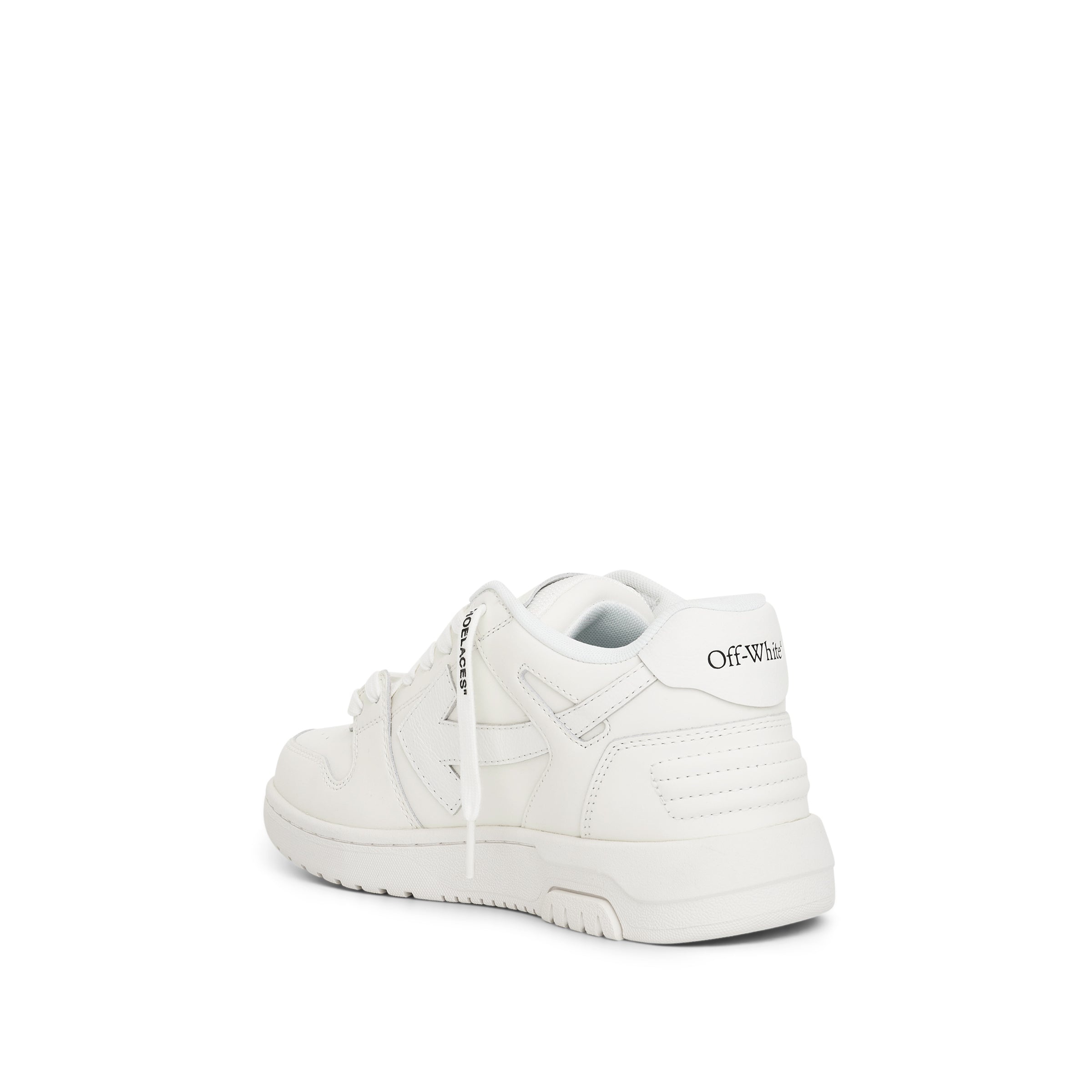 Out of Office "For WALKING" Leather Sneaker in White/Pink - 3