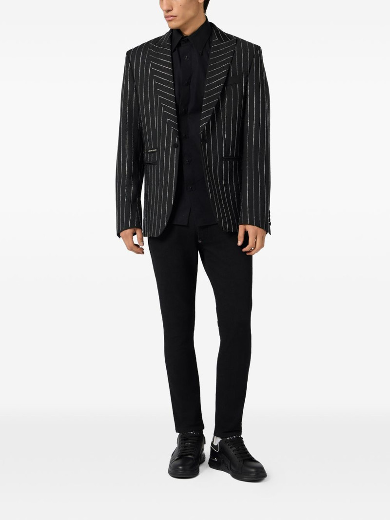PHILIPP PLEIN jacquard striped blazer outlook
