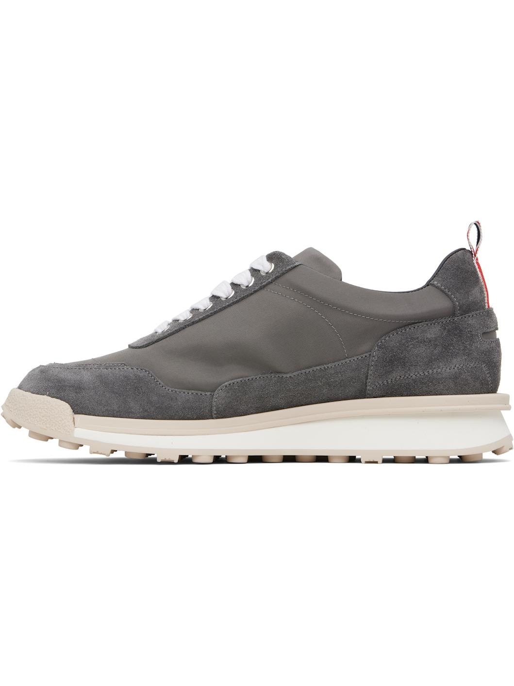 Gray Double Tech Nylon Alumni Sneakers - 3