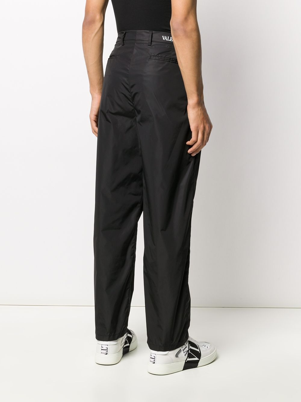 straight-leg nylon trousers - 4