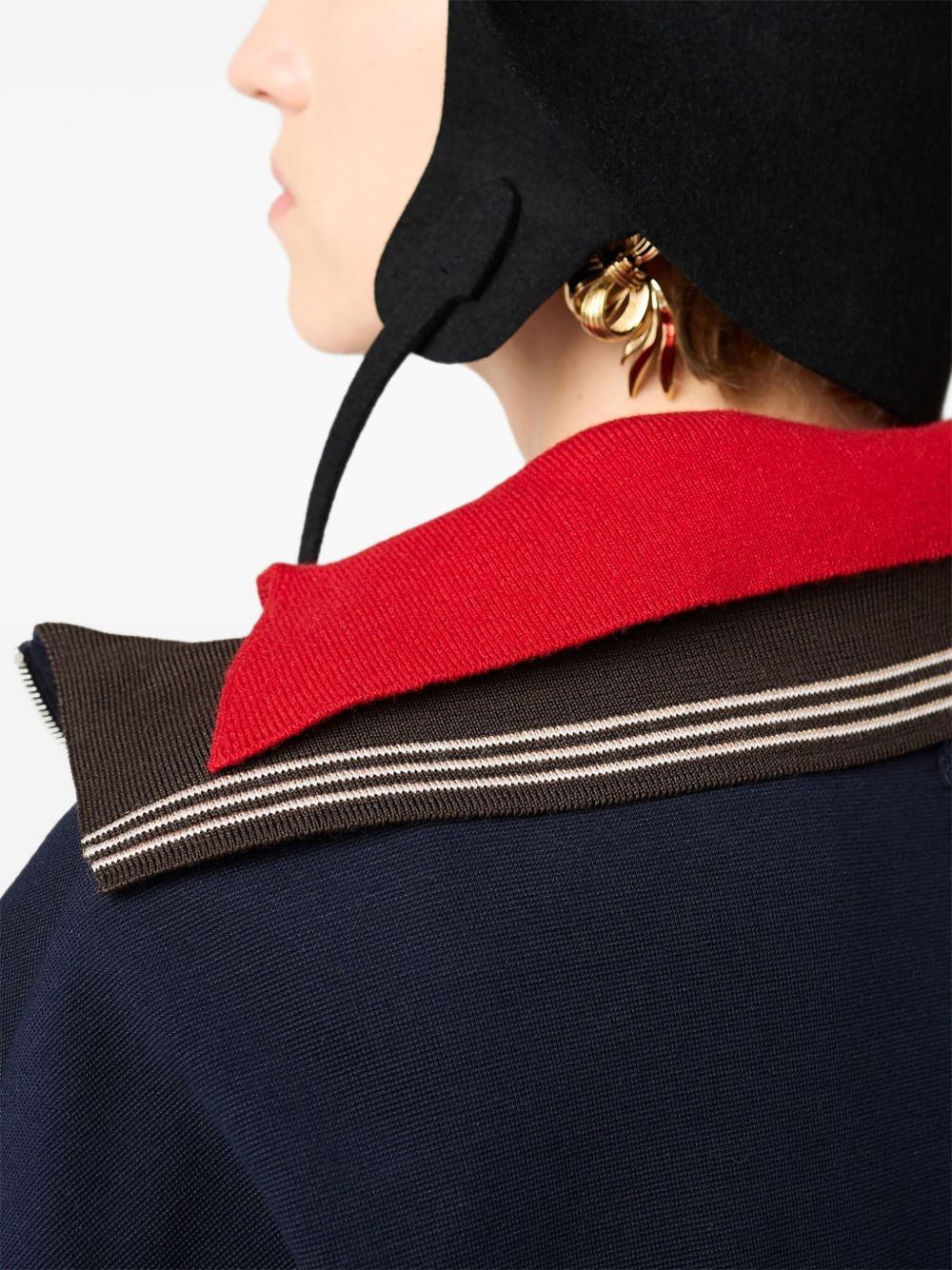 polo-neck zipped sweatshirt - 5