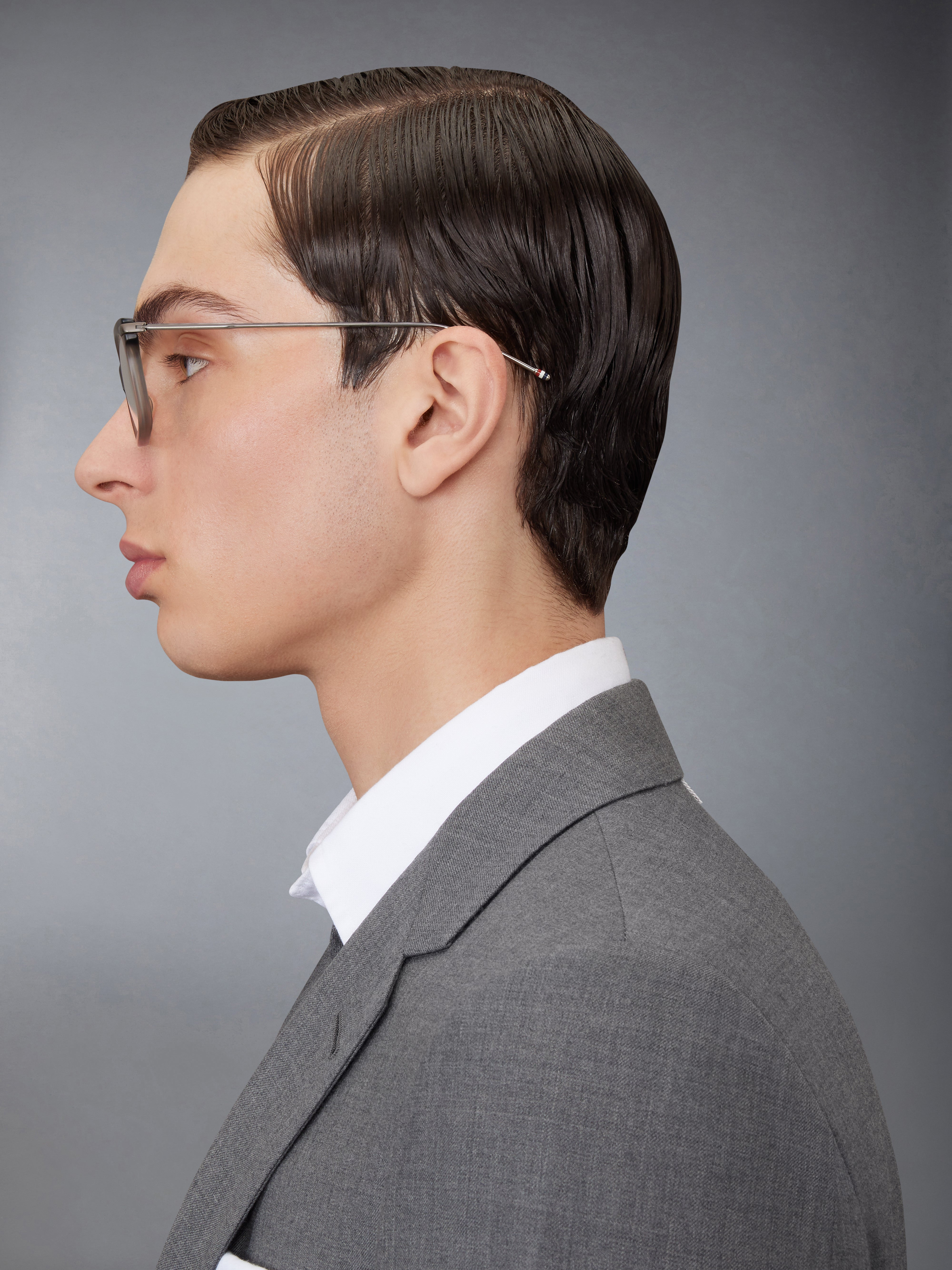 Acetate And Titanium Rectangular Eyeglasses - 5