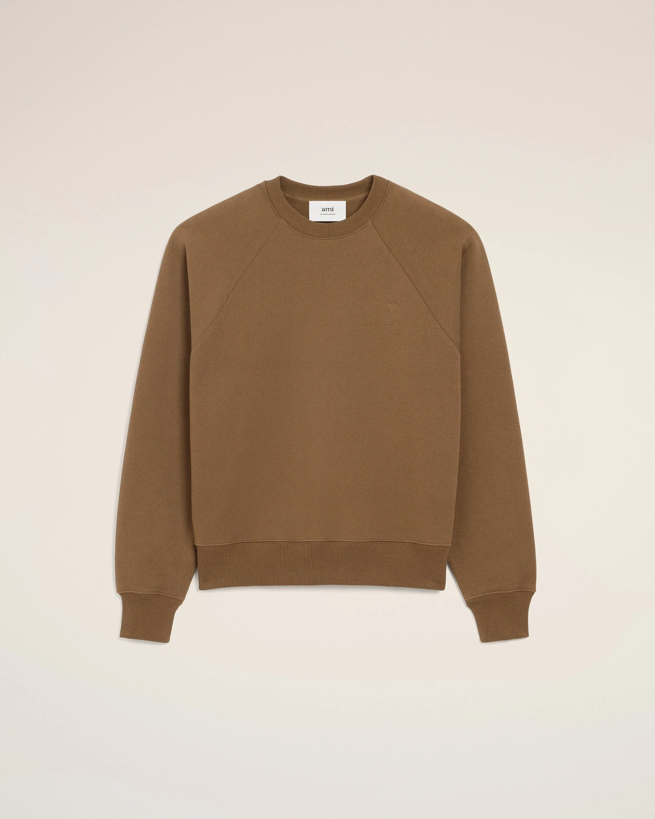 BROWN COTTON AMI DE COEUR SWEATSHIRT - 1