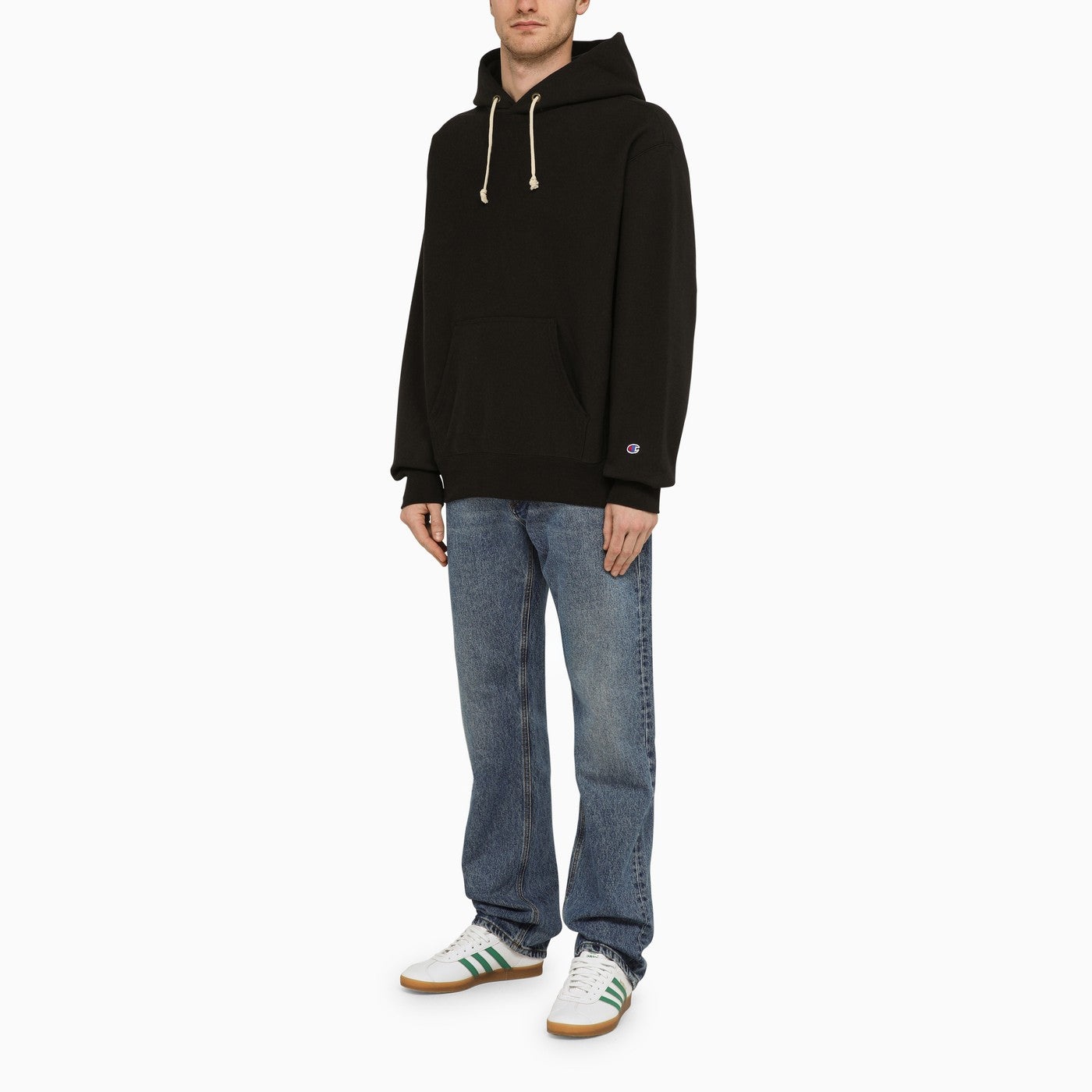 Champion Black Cotton Blend Hoodie - 2