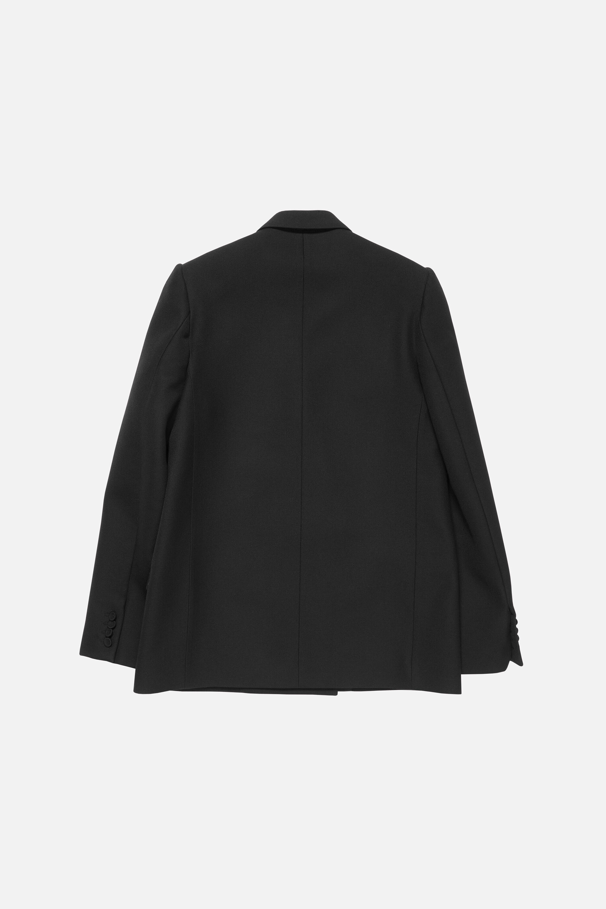Double-breasted wool suit - Black - 7