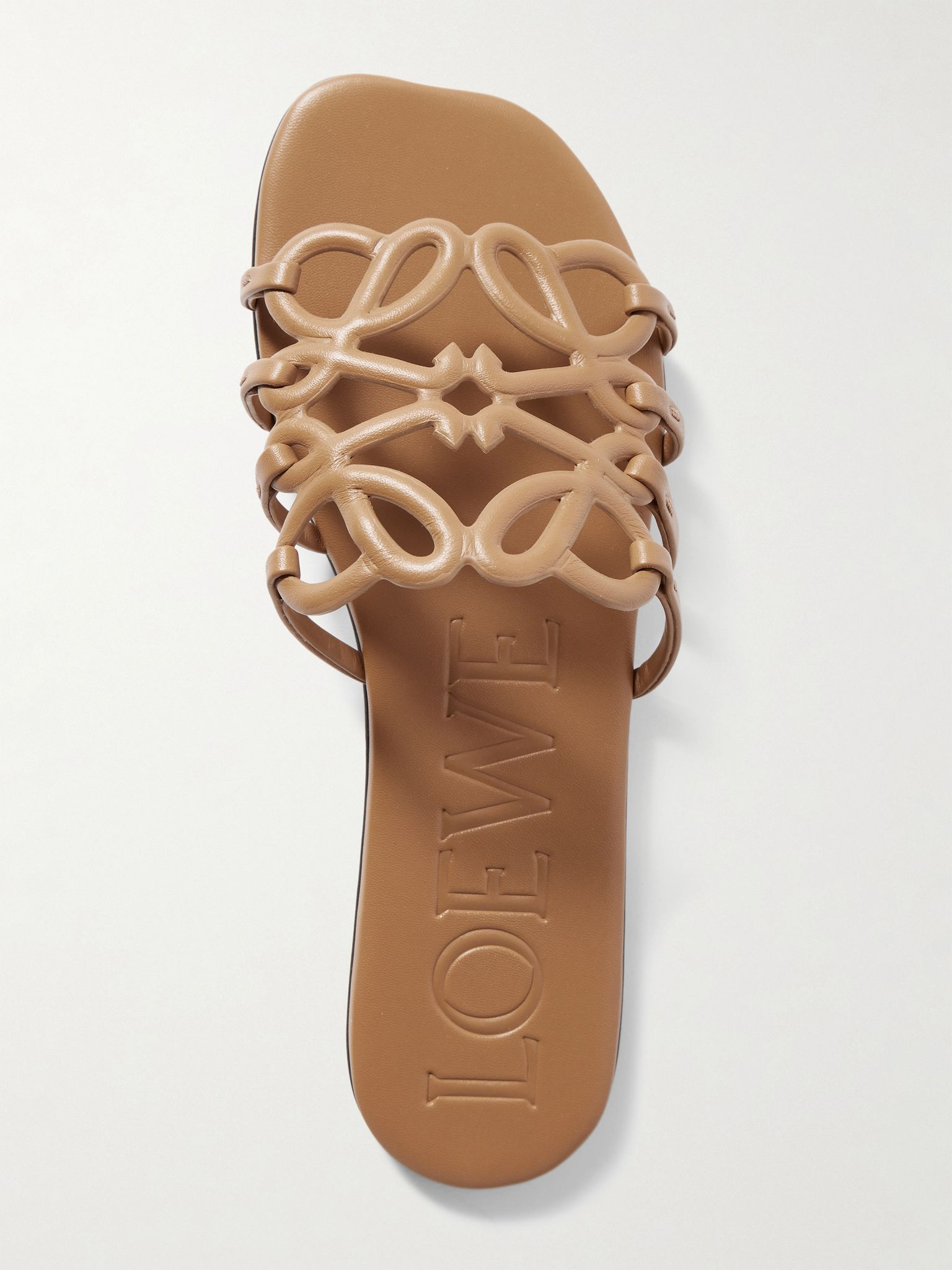 Petal Anagram leather slides Tan - 2