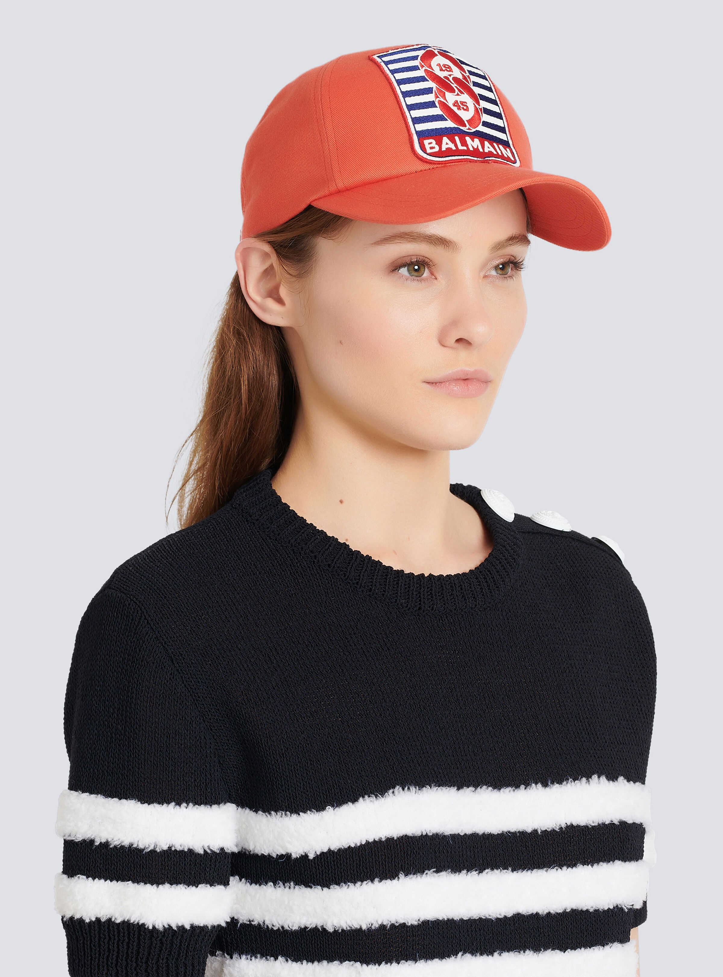 HIGH SUMMER CAPSULE - Cotton cap with Balmain monogram badge - 2