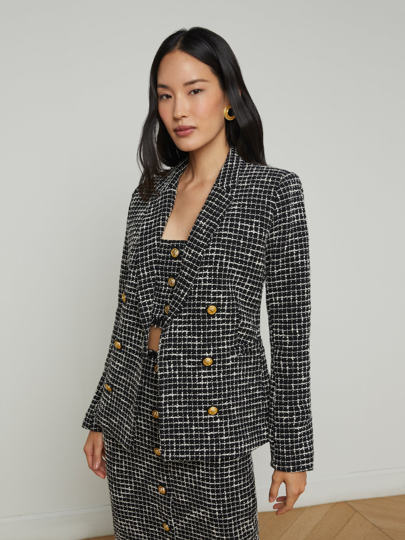 L'AGENCE Colin Tweed Blazer outlook