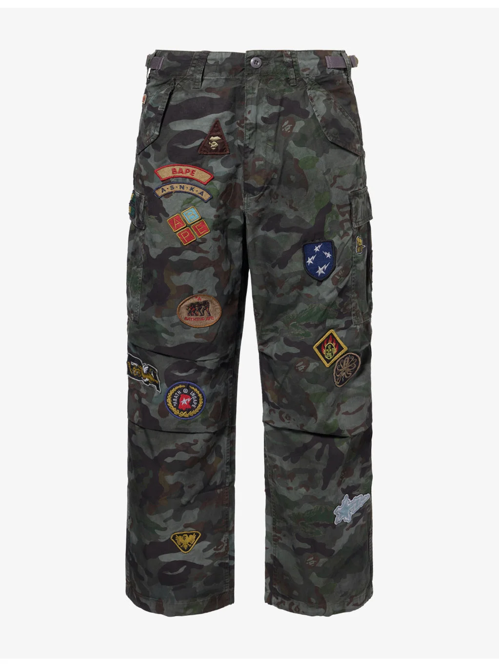 Hybrid Camo-Print Cargo Cotton Trousers - 1