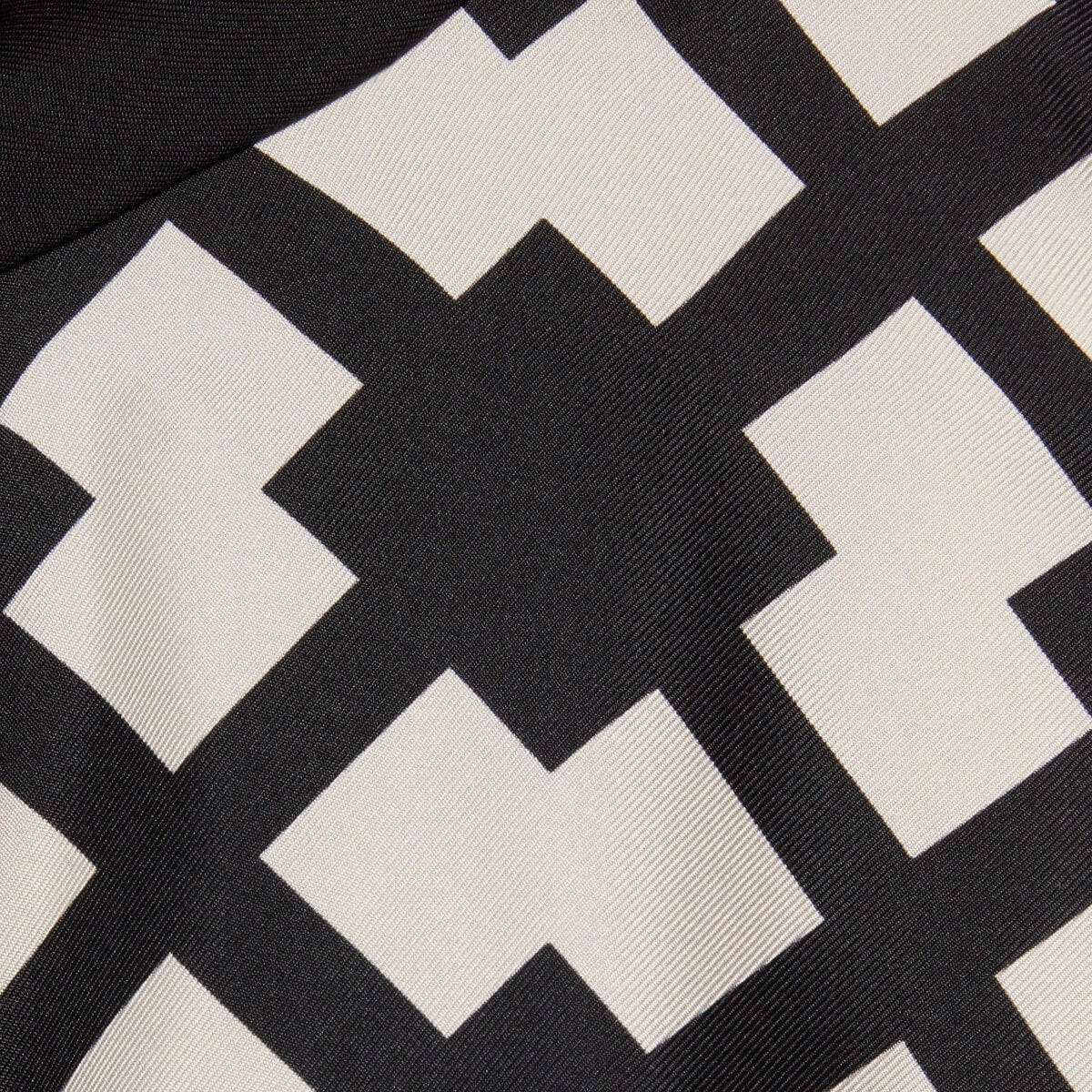 Rhombus tile print silk dress - 4