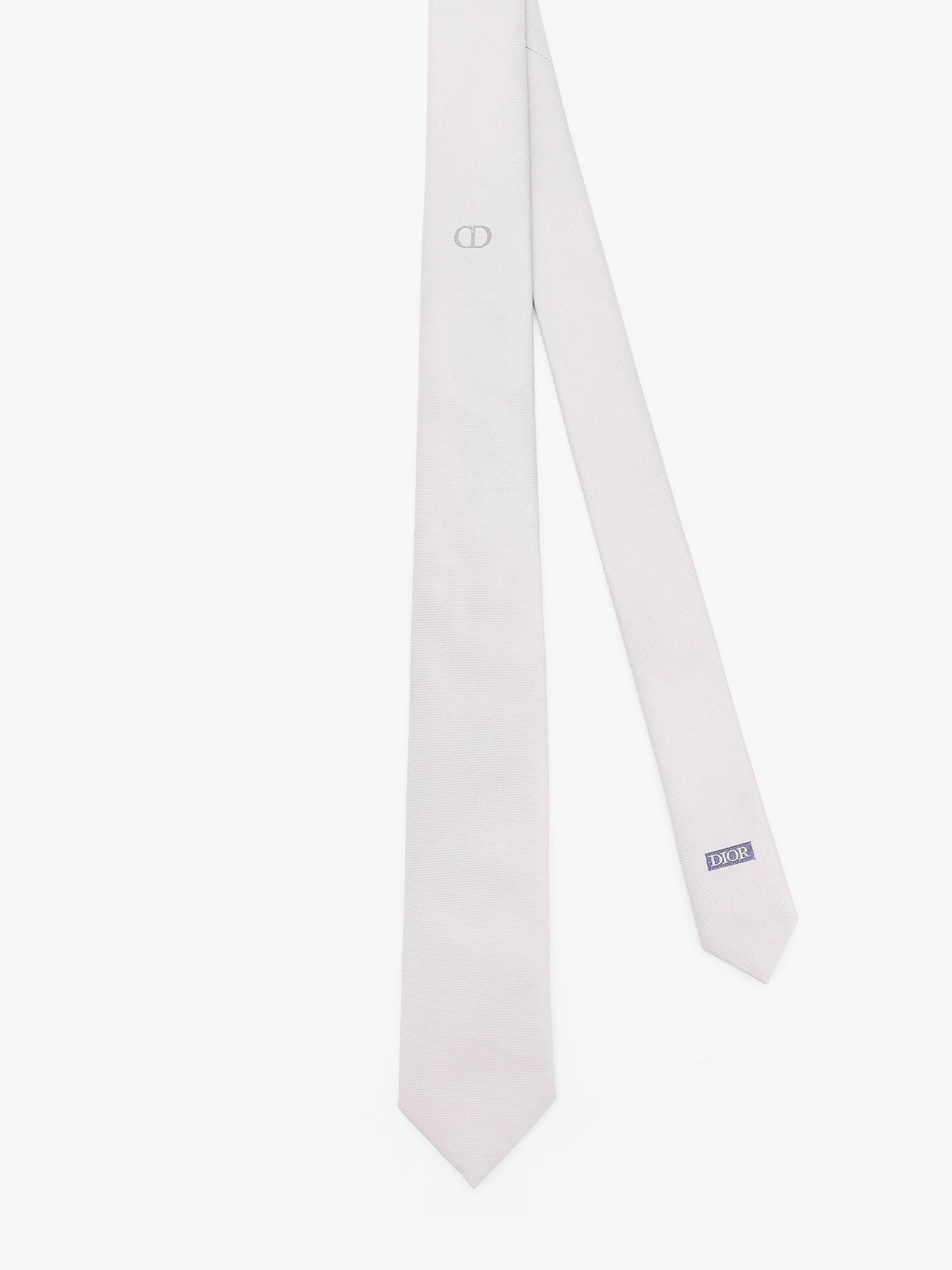 SILK TIE WITH EMBROIDERED LOGO MONOGRAM - 2