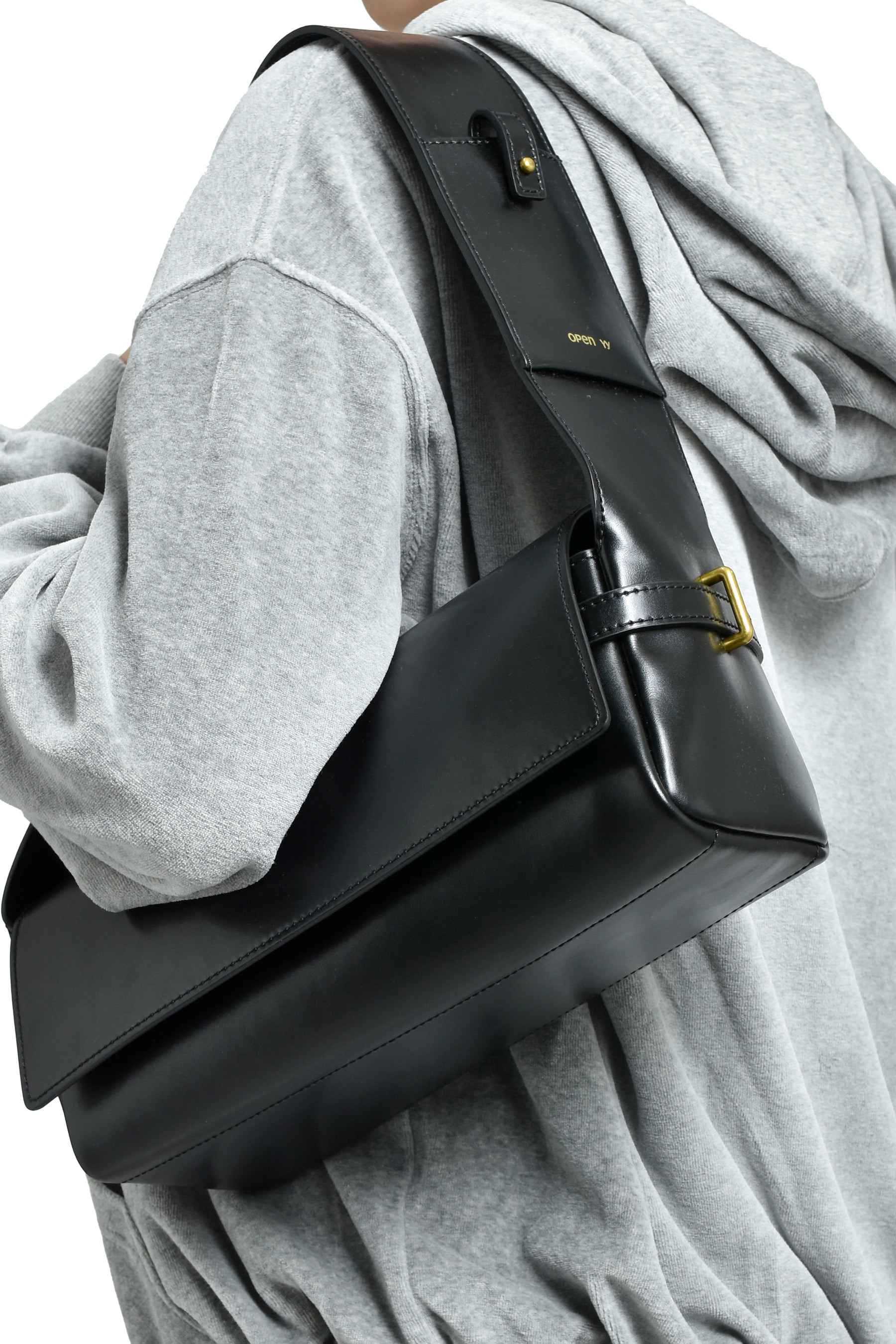 SUEDE BELTING DUFFLE BAG / BLK - 2