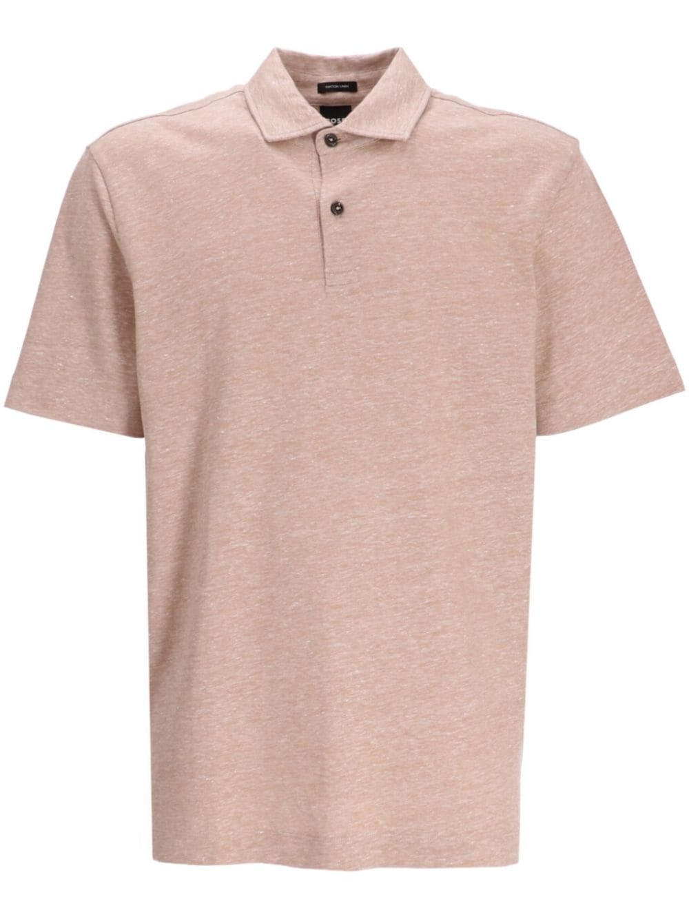mÃ©lange-effect short-sleeve polo shirt - 1