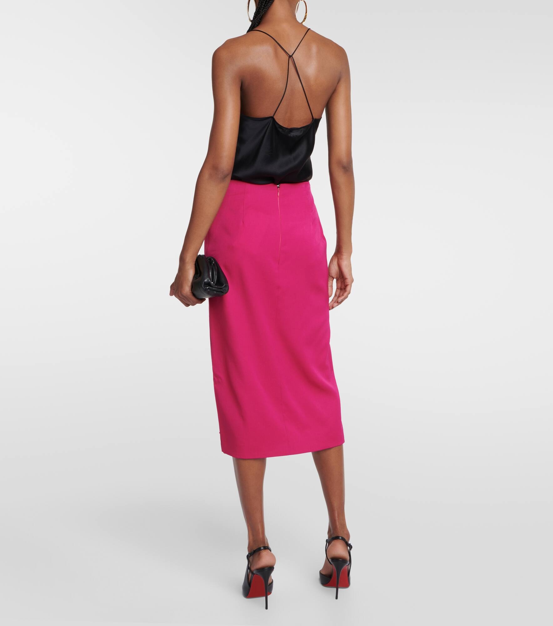Wool midi pencil skirt - 3