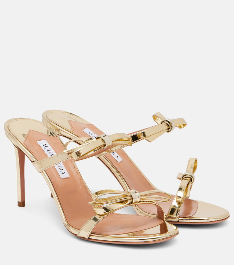 Soave 85 mirrored faux leather mules 1