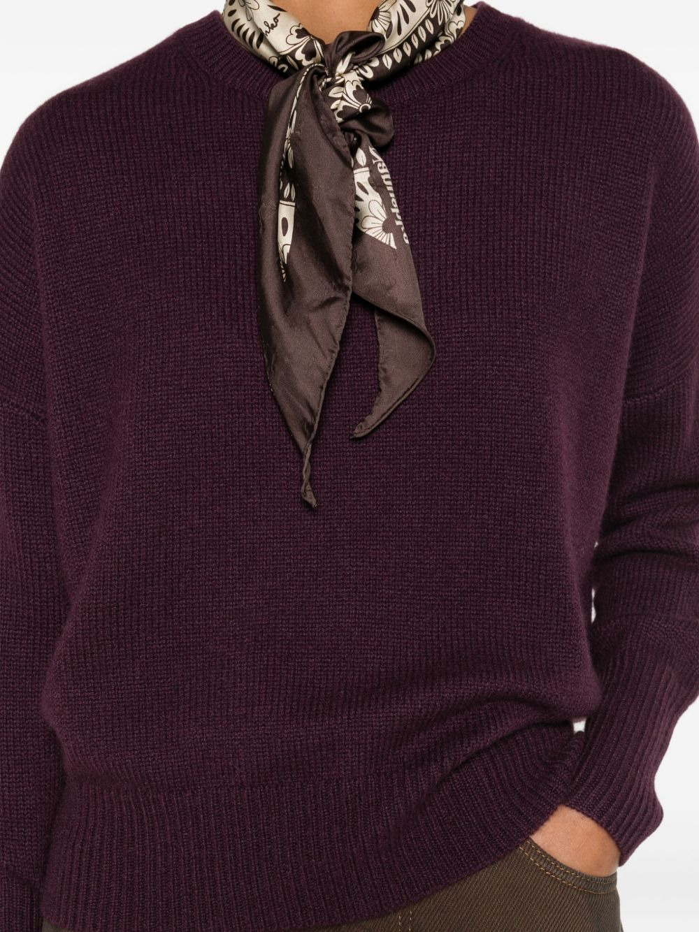 round-neck cashmere sweater - 5