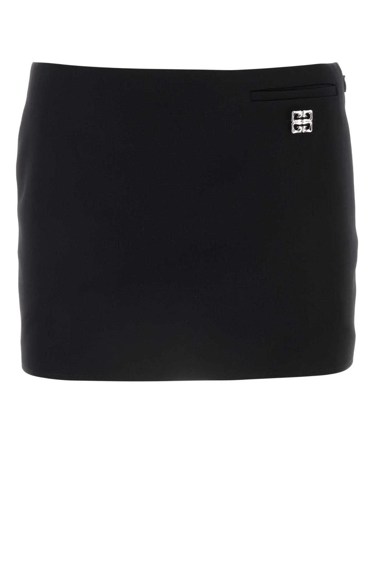 Givenchy Women Black Grain De Poudre Mii Skirt - 1
