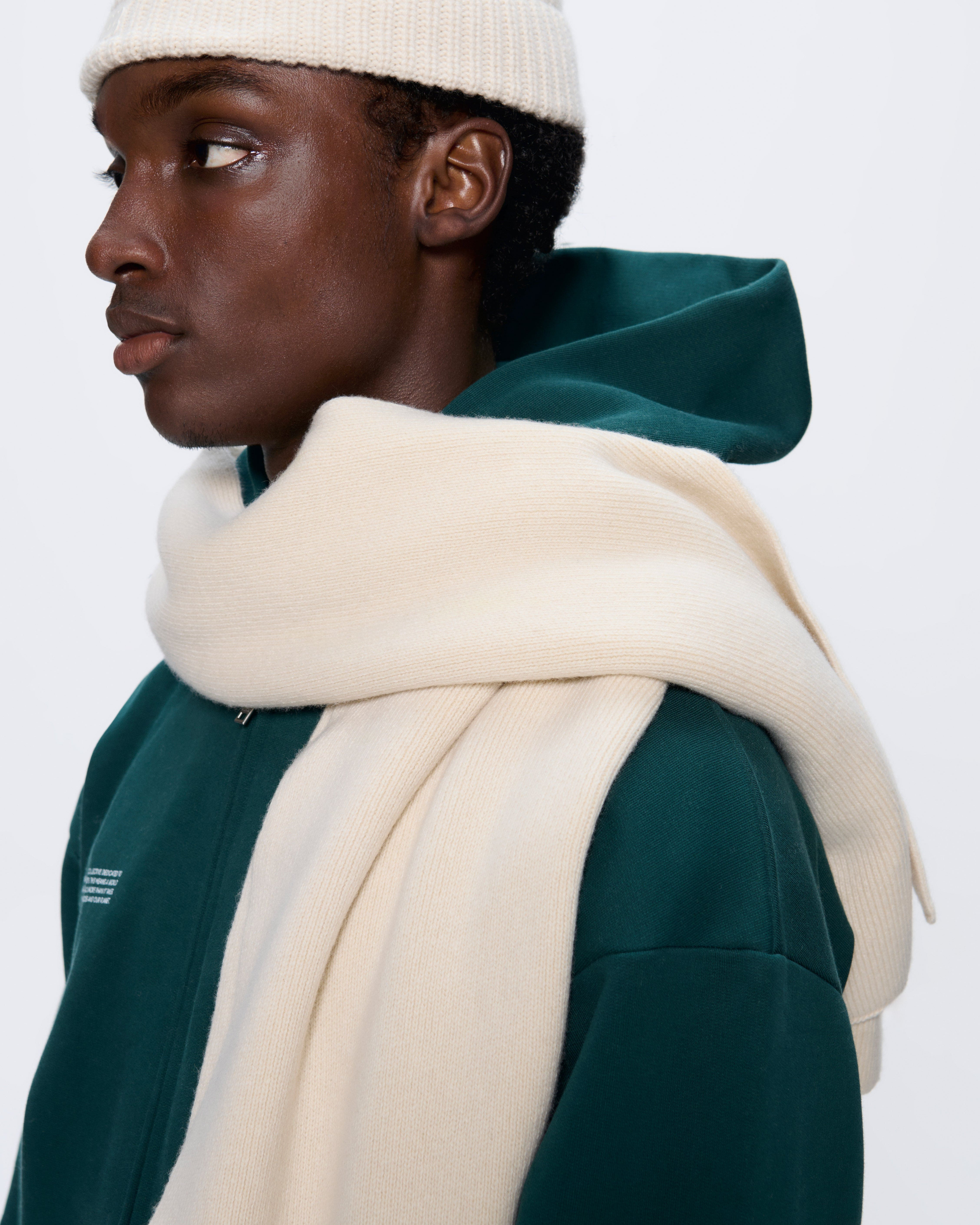 DNA Recycled Cashmere Scarf - Ecru Ivory - 4