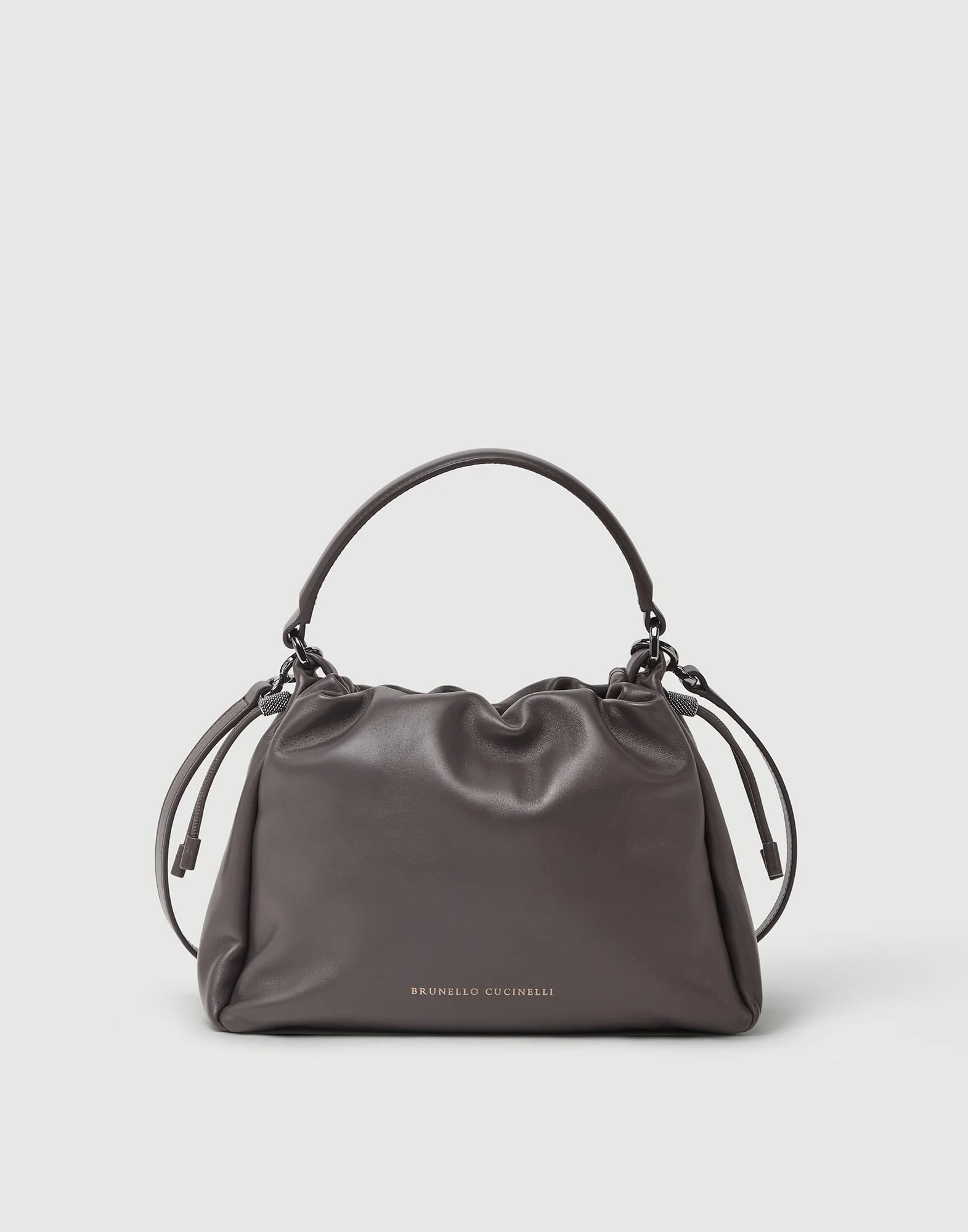 Mellow small bucket bag in soft leather with monili - 1