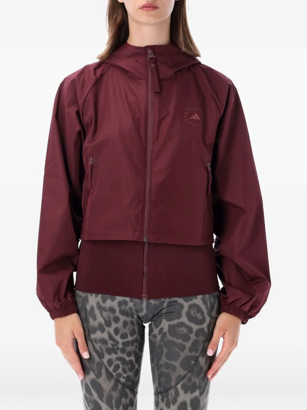 logo-print hooded jacket - 1