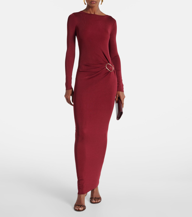 ROLAND MOURET Gathered jersey maxi dress outlook