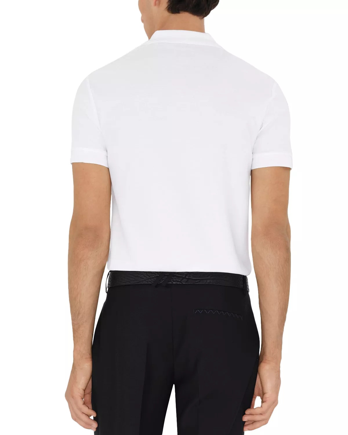 Eddie Cotton Piqué Equestrian Knight Embroidered Slim Fit Check Placket Polo Shirt - 3